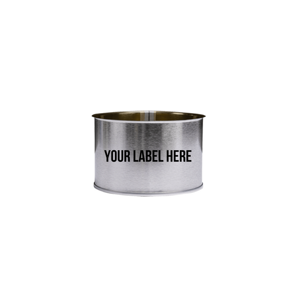 Labeled 401 x 400 Steel Cans (incl. Vented Foil Ends)