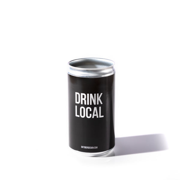 7.5oz SLEEK "Drink Local" Labeled Cans + Ends