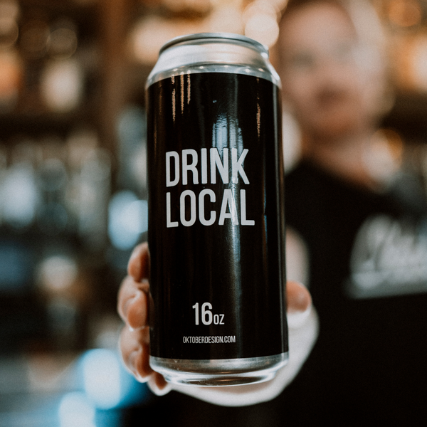 16oz "Drink Local" Labeled Cans + Ends