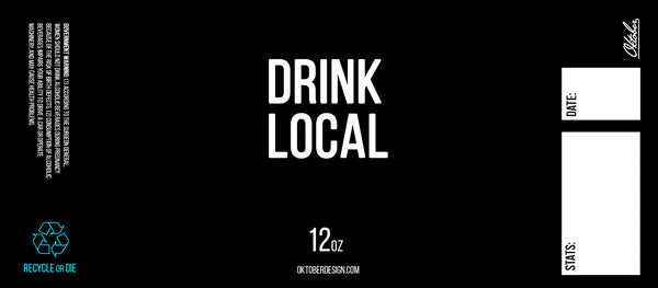 12oz Oktober Drink Local Can Label