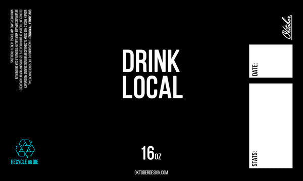 16oz Oktober Drink Local Can Label
