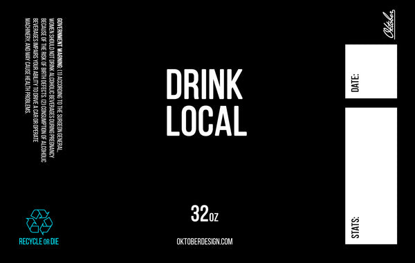 Oktober 32oz Crowler™ Drink Local Can Label