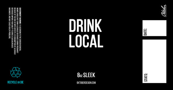 Oktober 8oz Sleek Drink Local Label